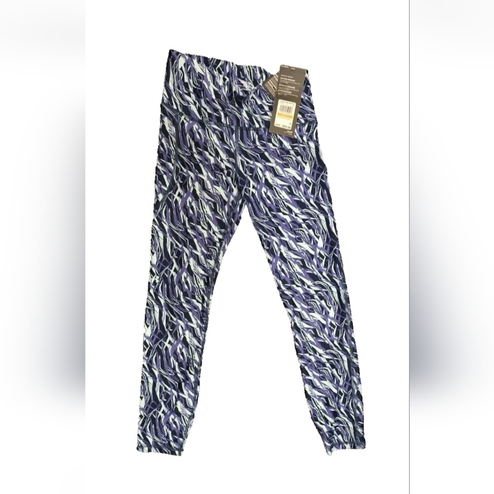NWT💫 Under Armour Purple Blue White Patterned Leggings Heat Gear ED SIZE S